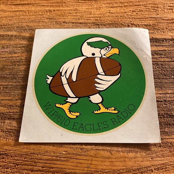 Retro 80s Philadelphia Eagles x 610 WIP Sports RadioMascot Sticker. Circle. 3 in - Picture 3 of 8